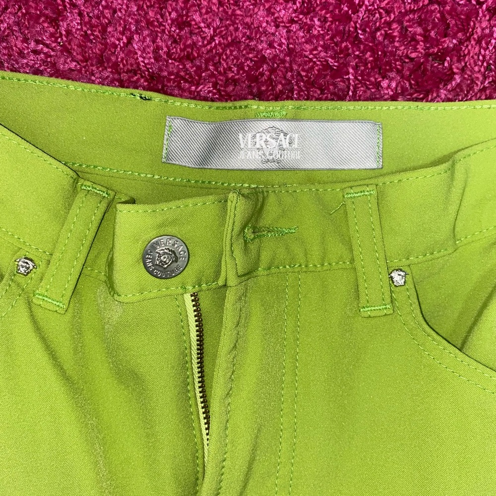 Green Versace jeans couture pants